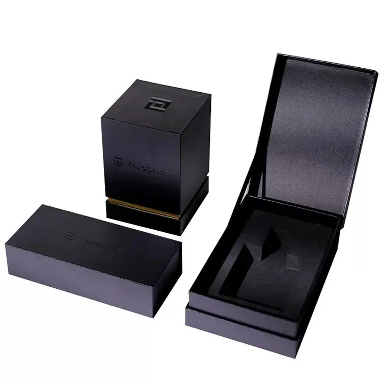 Luxury Black Rigid Gift Box with EVA Insert